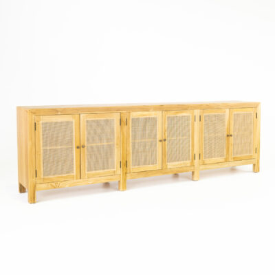 Tropic 6 Door Rattan High Buffet