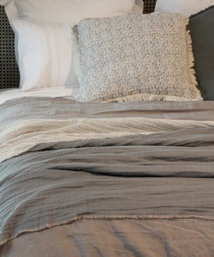 Textured Cotton Blanket Eclectic Style Noosa