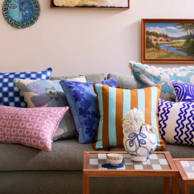 Flora Blue Cushion