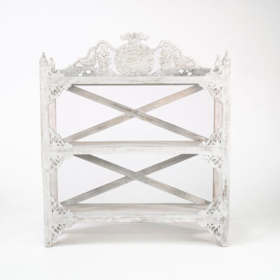 Indian Carved Rack with 2 Shelves