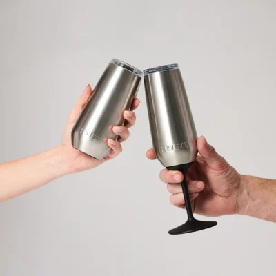 Huski Champagne Flute - Silver