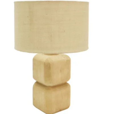 Huxley Wooden Table Lamp Jute Shade