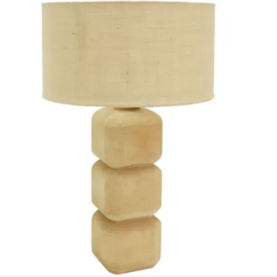 Huxley Wooden Table Lamp Jute Shade