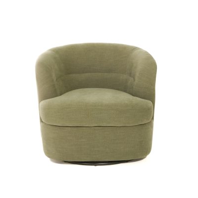 Amelia Swivel Chair in Misty Green