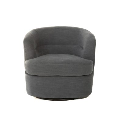 Amelia Swivel Chair in Denim-Blue