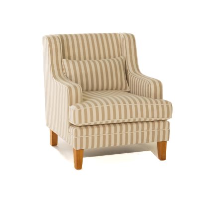 Candice Natural Stripe Armchair