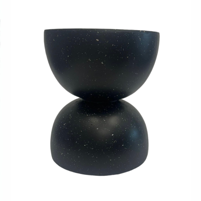 Hourglass Stool Black with Fleck