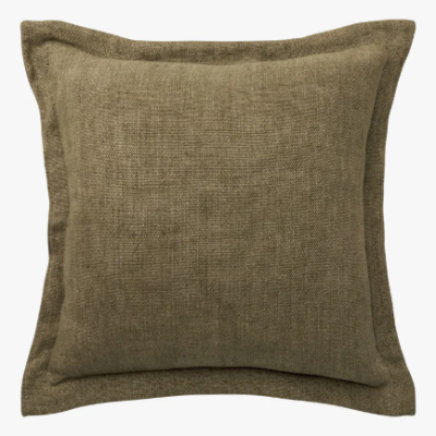 Burton Khaki Tailored Square Cushion