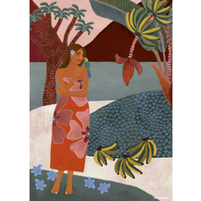 Island Walk With Parrot