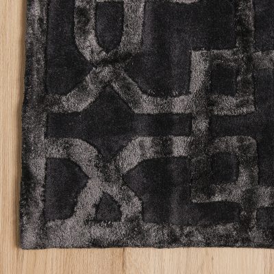 Gatsby Black Tufted Wool Rug