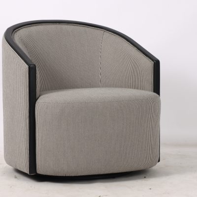 Collette Pinstripe Swivel Tub Chair