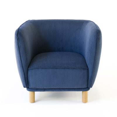 Sophia Occassional Chair in Corduroy Blue