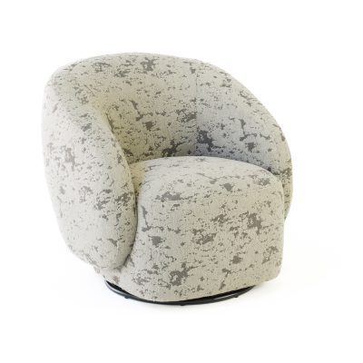 Miami Swivel Chair in Cloudy Silver