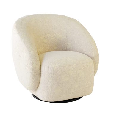 Miami Swivel Chair in Alabaster