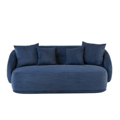 Miami 3 Seater Sofa in Corduroy Blue