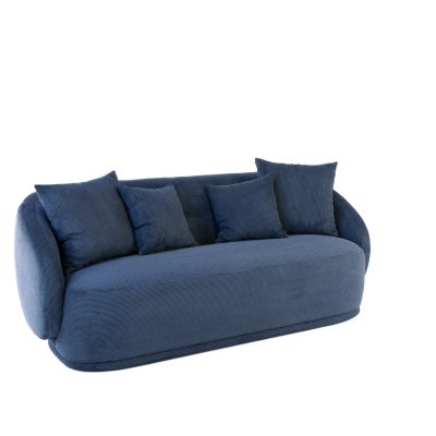 Miami 3 Seater Sofa in Corduroy Blue