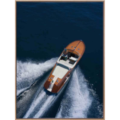 Vintage Speedboat Canvas Art Print -