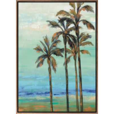 Copper Palms I Framed Canvas