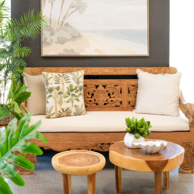 Wave Arm Daybed with cushion