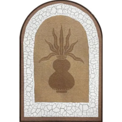 Avada B Arch Framed Art - Chocolate Burl Look